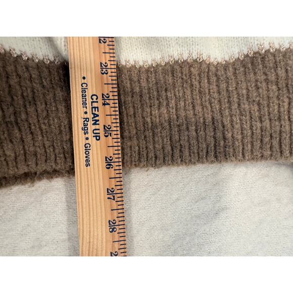 White Birch Sweater Womens 2X Multicolor Striped Knit Cozy Winter Drop Shoulder - Picture 8 of 8